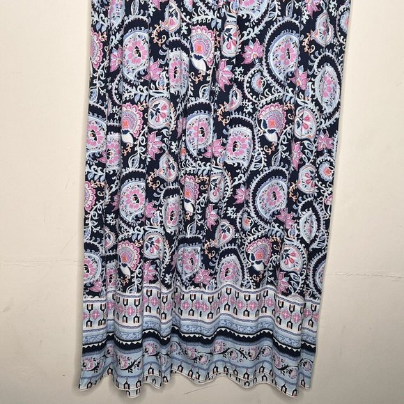 Talbots Womens Multicolor Paisley Floral Sleeveless Maxi Dress Size 16 - Picture 5 of 7